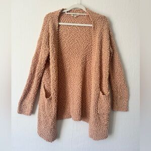 Listicle Pink Popcorn Long Sweater Cardigan – Women’s Size Small
